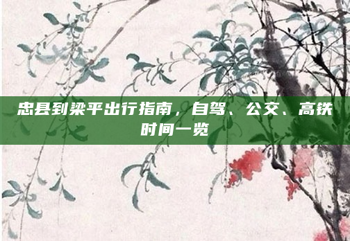 忠县到梁平出行指南，自驾、公交、高铁时间一览