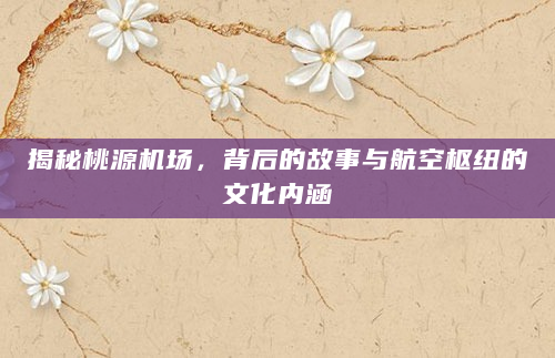 揭秘桃源机场，背后的故事与航空枢纽的文化内涵
