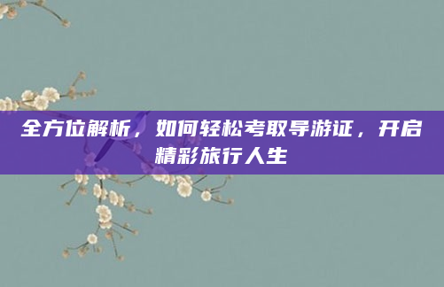 全方位解析，如何轻松考取导游证，开启精彩旅行人生