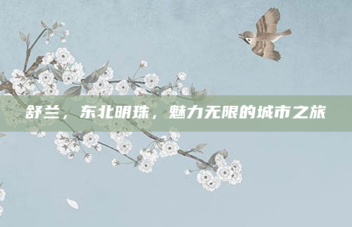 舒兰，东北明珠，魅力无限的城市之旅