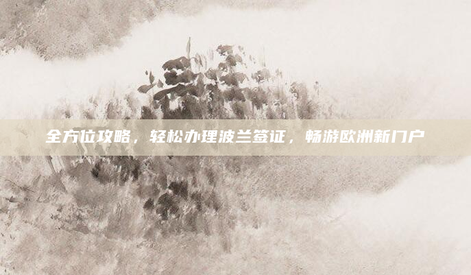 全方位攻略，轻松办理波兰签证，畅游欧洲新门户