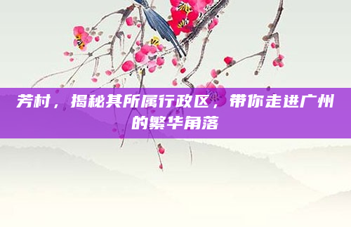 芳村，揭秘其所属行政区，带你走进广州的繁华角落