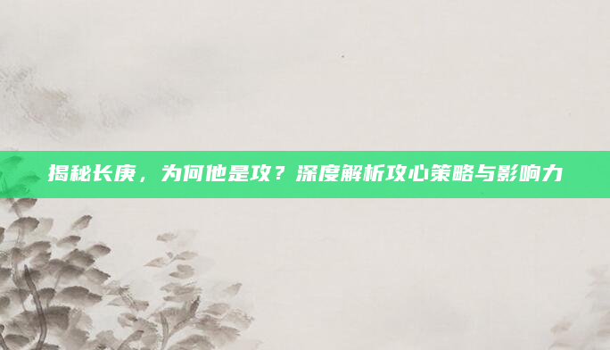 揭秘长庚，为何他是攻？深度解析攻心策略与影响力