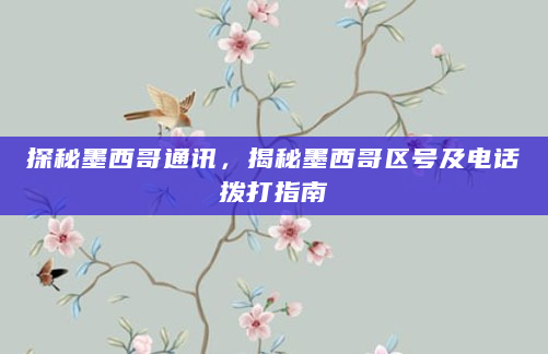 探秘墨西哥通讯，揭秘墨西哥区号及电话拨打指南