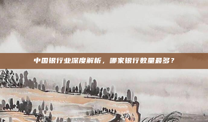 中国银行业深度解析，哪家银行数量最多？