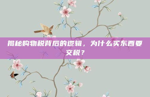 揭秘购物税背后的逻辑，为什么买东西要交税？