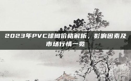 2023年PVC球阀价格解析，影响因素及市场行情一览