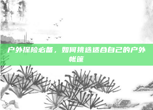 户外探险必备，如何挑选适合自己的户外帐篷