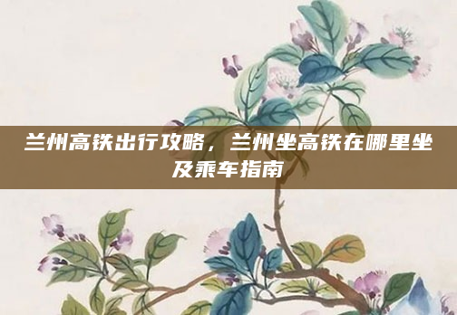 兰州高铁出行攻略，兰州坐高铁在哪里坐及乘车指南