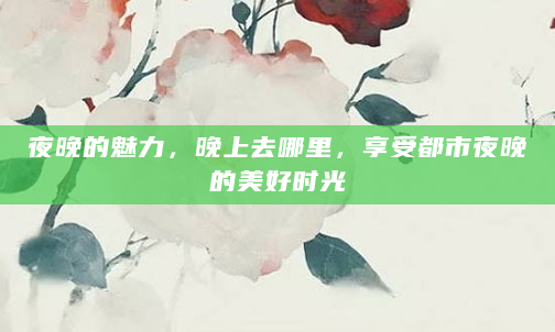 夜晚的魅力，晚上去哪里，享受都市夜晚的美好时光