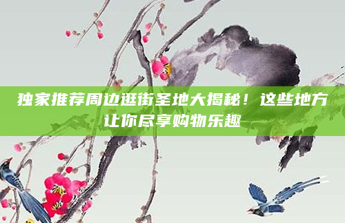 独家推荐周边逛街圣地大揭秘！这些地方让你尽享购物乐趣