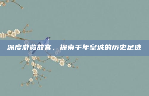 深度游览故宫，探索千年皇城的历史足迹
