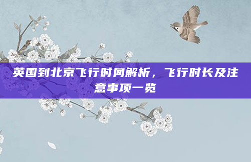 英国到北京飞行时间解析，飞行时长及注意事项一览