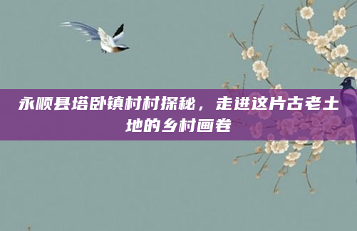 永顺县塔卧镇村村探秘，走进这片古老土地的乡村画卷