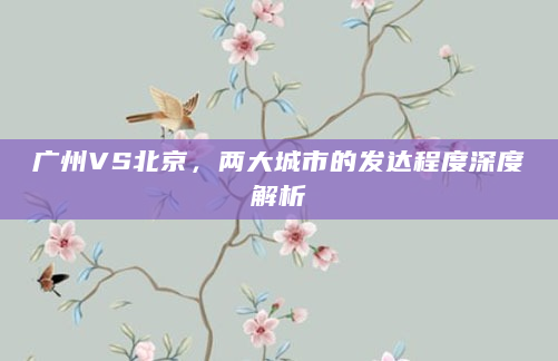 广州VS北京，两大城市的发达程度深度解析