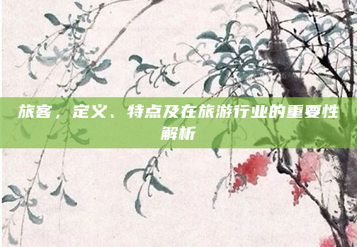 旅客，定义、特点及在旅游行业的重要性解析