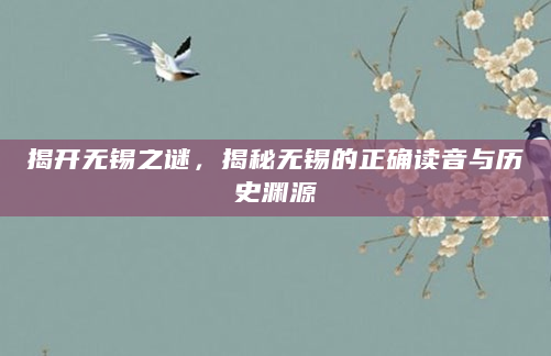 揭开无锡之谜，揭秘无锡的正确读音与历史渊源