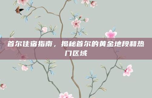 首尔住宿指南，揭秘首尔的黄金地段和热门区域