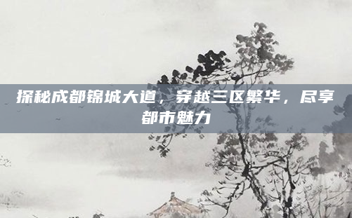 探秘成都锦城大道，穿越三区繁华，尽享都市魅力