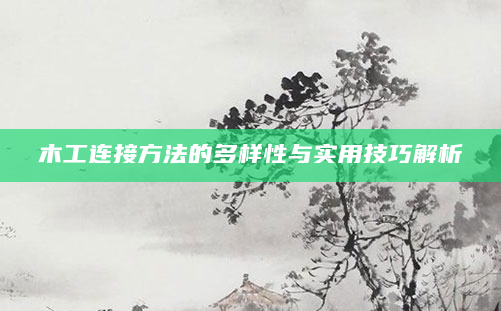 木工连接方法的多样性与实用技巧解析