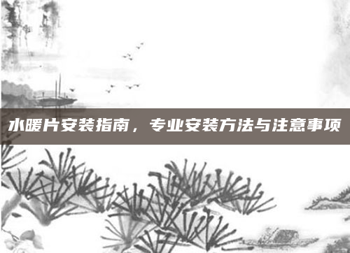 水暖片安装指南，专业安装方法与注意事项