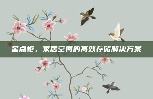 星点柜，家居空间的高效存储解决方案