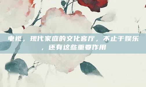 电视，现代家庭的文化客厅，不止于娱乐，还有这些重要作用