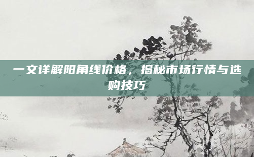 一文详解阳角线价格，揭秘市场行情与选购技巧