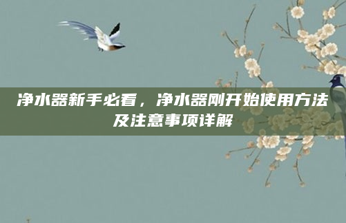 净水器新手必看，净水器刚开始使用方法及注意事项详解