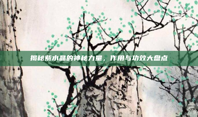 揭秘紫水晶的神秘力量，作用与功效大盘点