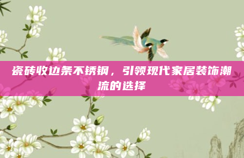 瓷砖收边条不锈钢，引领现代家居装饰潮流的选择