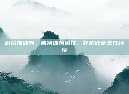 厨房抽油烟，告别油烟困扰，打造健康烹饪环境