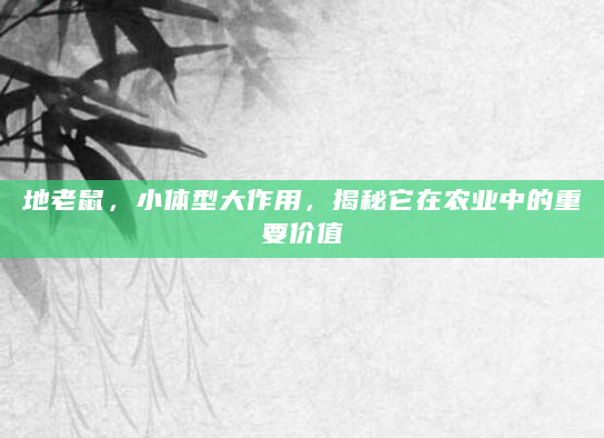 地老鼠，小体型大作用，揭秘它在农业中的重要价值