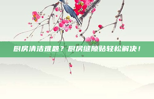 厨房清洁难题？厨房缝隙贴轻松解决！