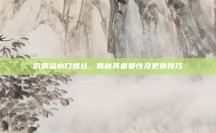 厨房溢水口螺丝，揭秘其重要性及更换技巧