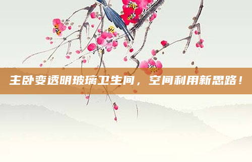 主卧变透明玻璃卫生间，空间利用新思路！