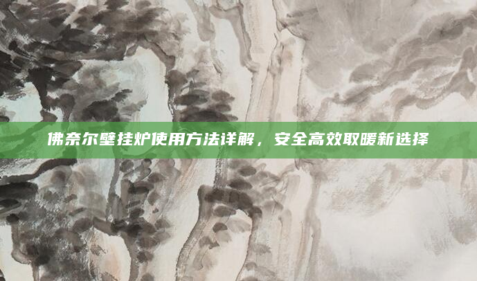 佛奈尔壁挂炉使用方法详解，安全高效取暖新选择