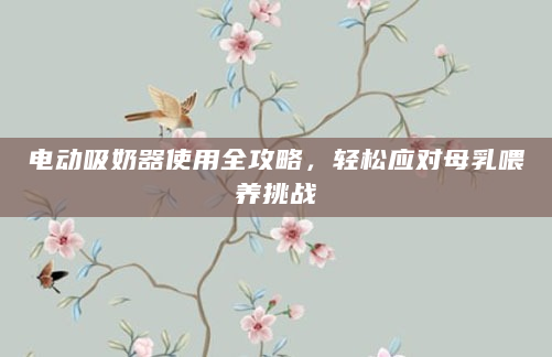 电动吸奶器使用全攻略，轻松应对母乳喂养挑战