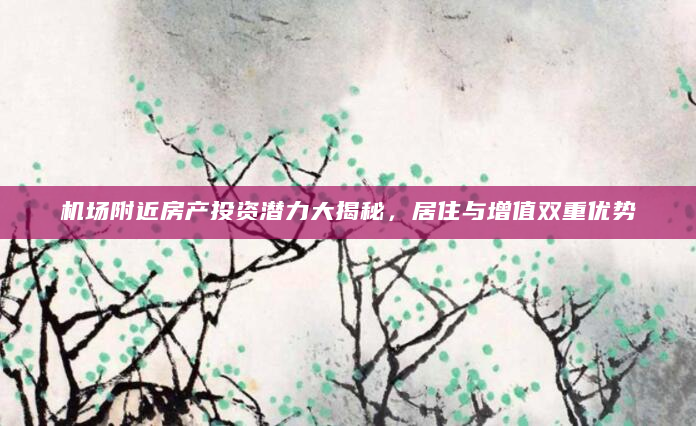 机场附近房产投资潜力大揭秘，居住与增值双重优势