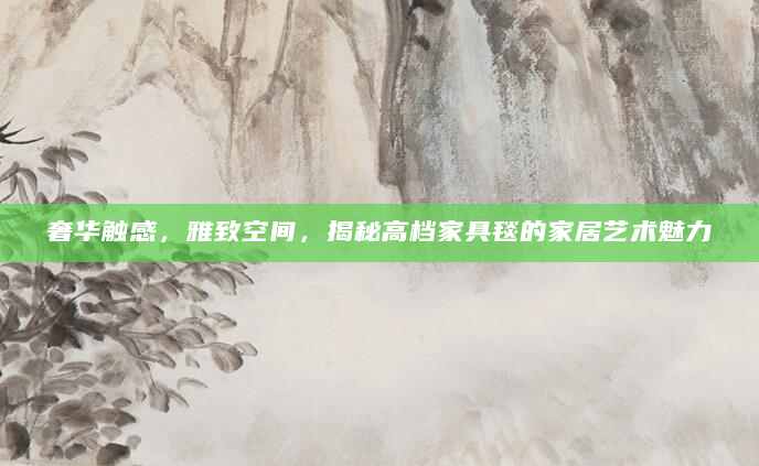 奢华触感，雅致空间，揭秘高档家具毯的家居艺术魅力