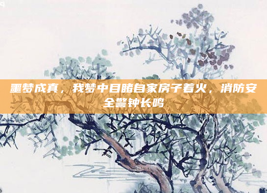 噩梦成真，我梦中目睹自家房子着火，消防安全警钟长鸣