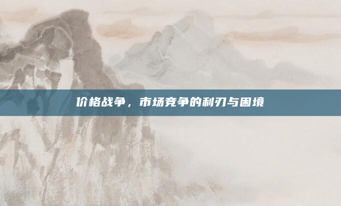 价格战争，市场竞争的利刃与困境