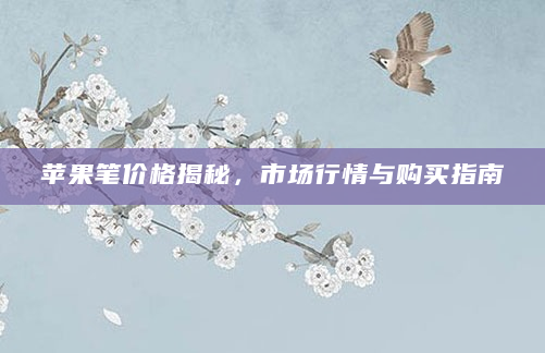 苹果笔价格揭秘，市场行情与购买指南