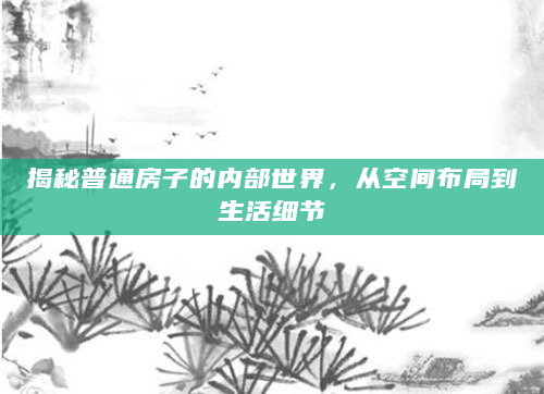 揭秘普通房子的内部世界，从空间布局到生活细节