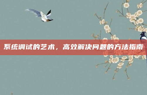 系统调试的艺术，高效解决问题的方法指南