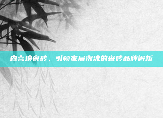 森喜琅瓷砖，引领家居潮流的瓷砖品牌解析
