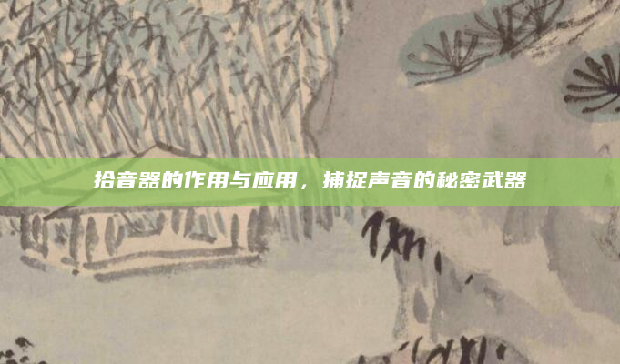 拾音器的作用与应用，捕捉声音的秘密武器