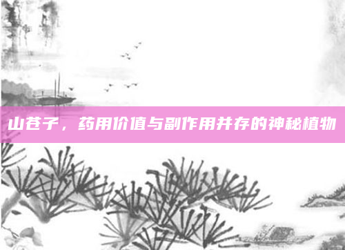 山苍子，药用价值与副作用并存的神秘植物