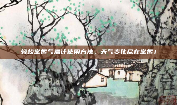 轻松掌握气温计使用方法，天气变化尽在掌握！