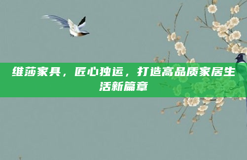 维莎家具，匠心独运，打造高品质家居生活新篇章